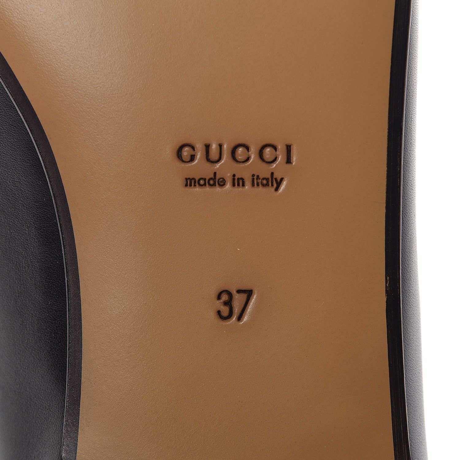 Gucci Calfskin Womens Jordaan Loafers 37 Black 6 of 9