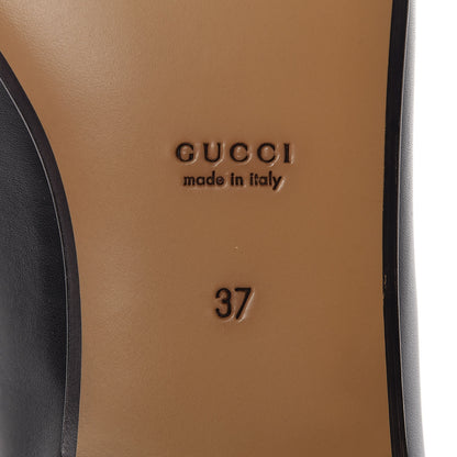 Gucci Calfskin Womens Jordaan Loafers 37 Black 6 of 9