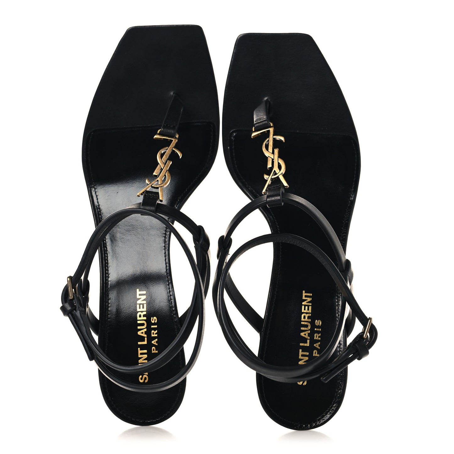 Calfskin Cassandra 60 Sandals 37.5 Black
