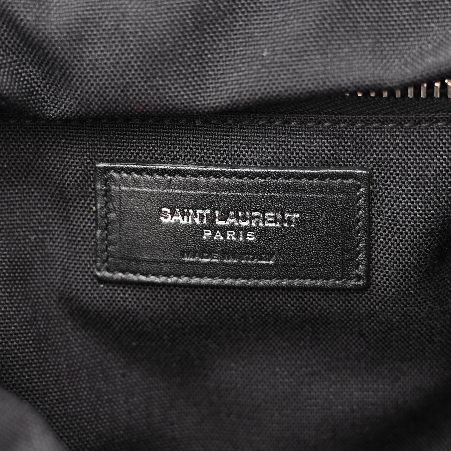 Canvas Shearling Tiger Print Backpack Black