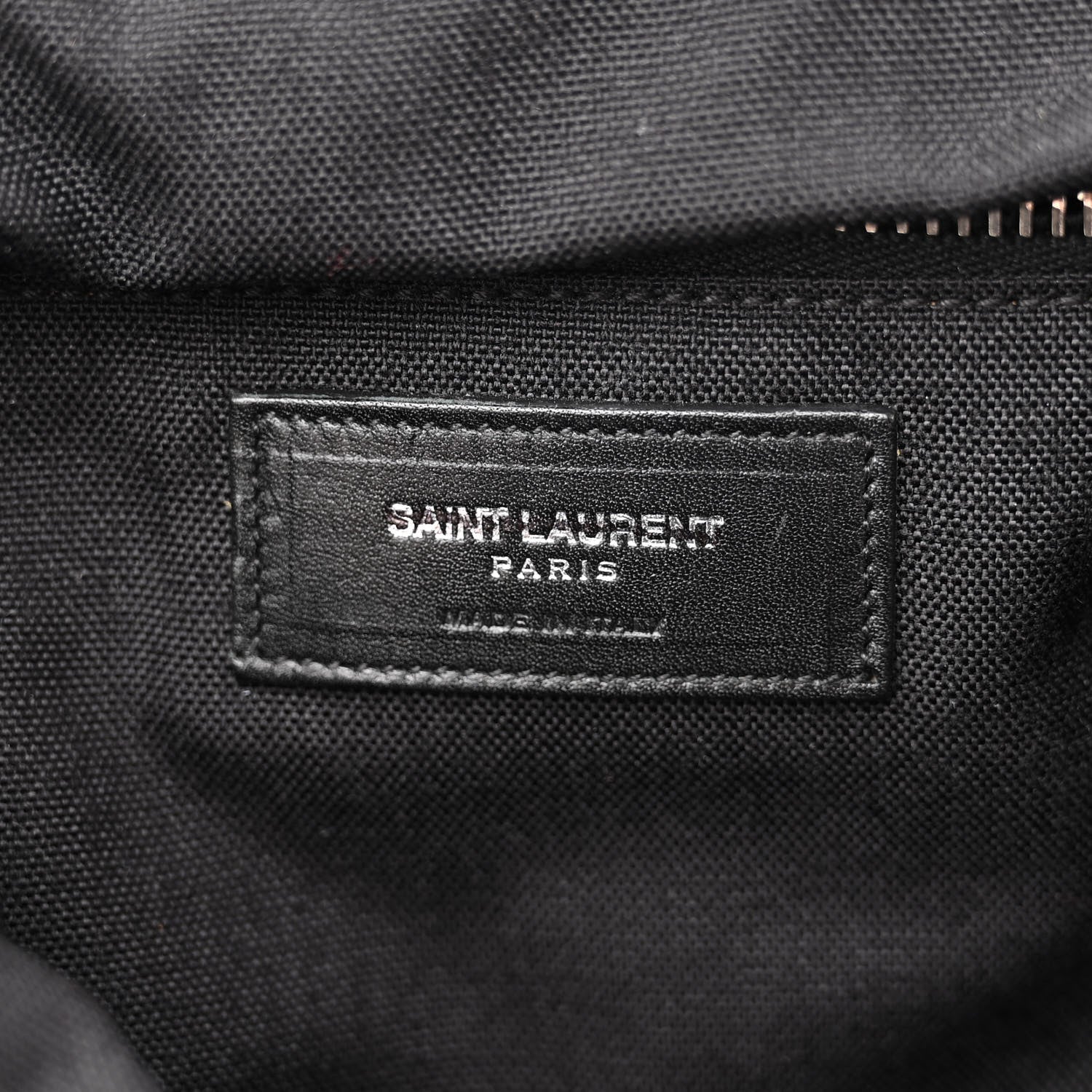 Saint Laurent Canvas Shearling Tiger Print Backpack Black 6 of 12