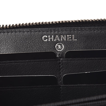 Chanel Caviar Sevruga Zip Around Wallet Black 7 of 9