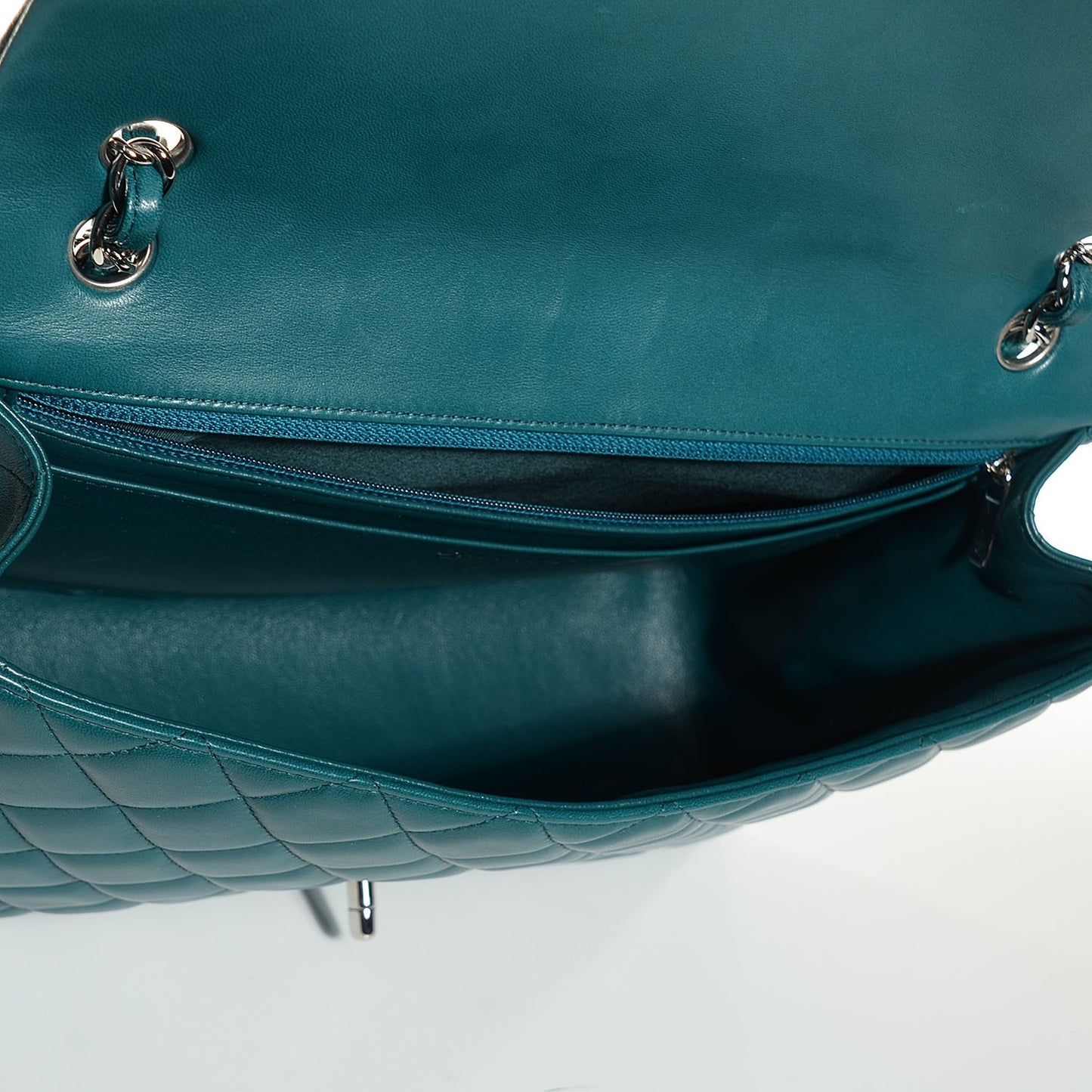 Lambskin Maxi Single Flap Turquoise