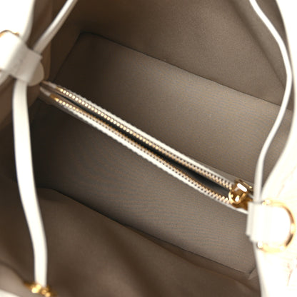 Louis Vuitton Cotton Monogram Embroidered Neonoe MM Beige White 4 of 9