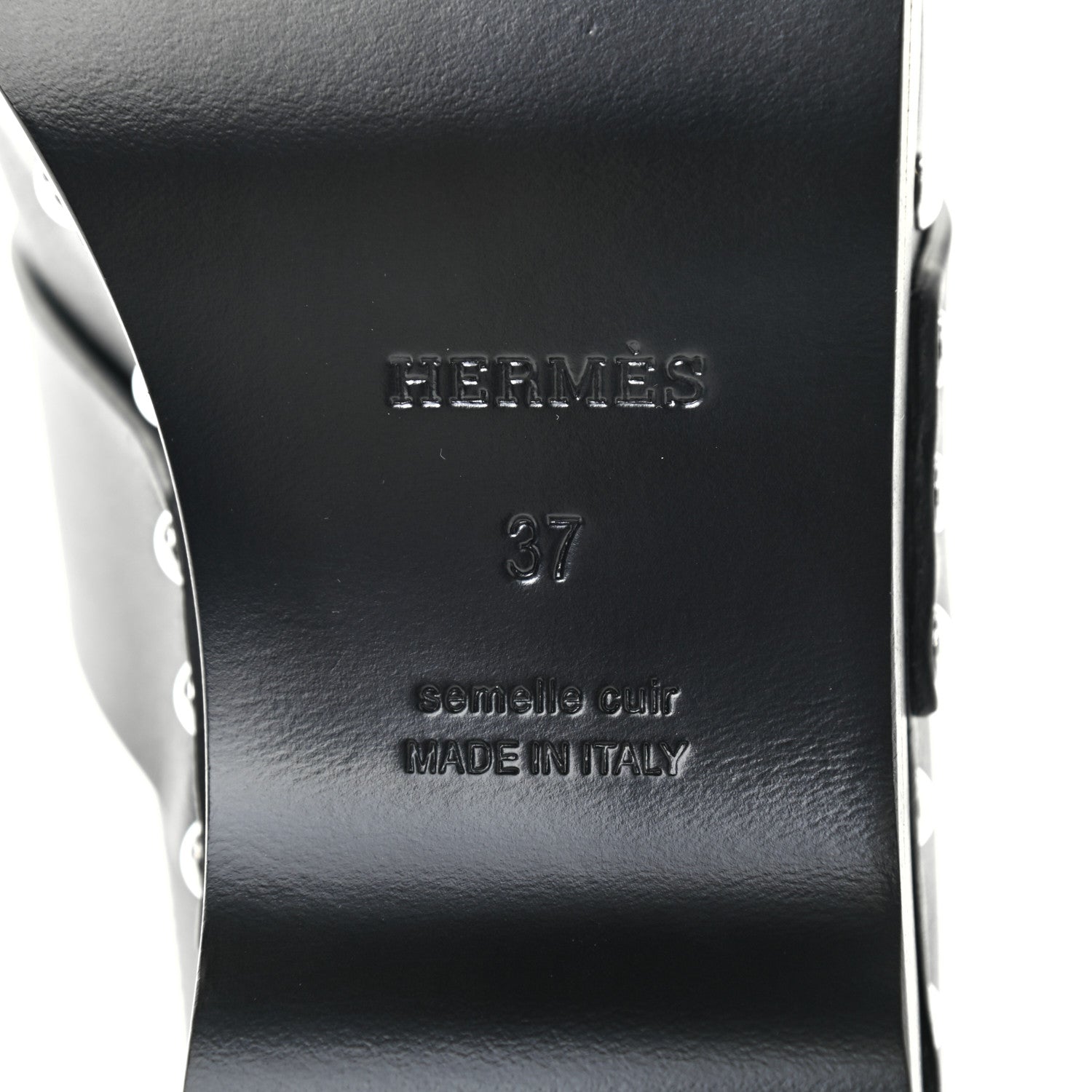 Hermes Calfskin Calya Mules 37 Black 7 of 8