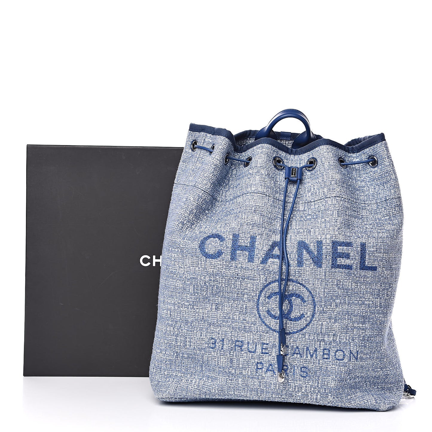 Canvas Large Deauville Backpack Blue