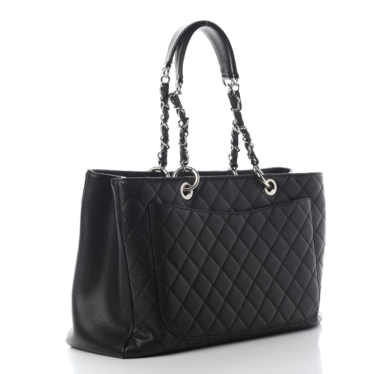 Chanel Caviar Quilted XL Grand Shopping Tote GST Black 3 of 9