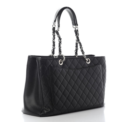 Chanel Caviar Quilted XL Grand Shopping Tote GST Black 3 of 9