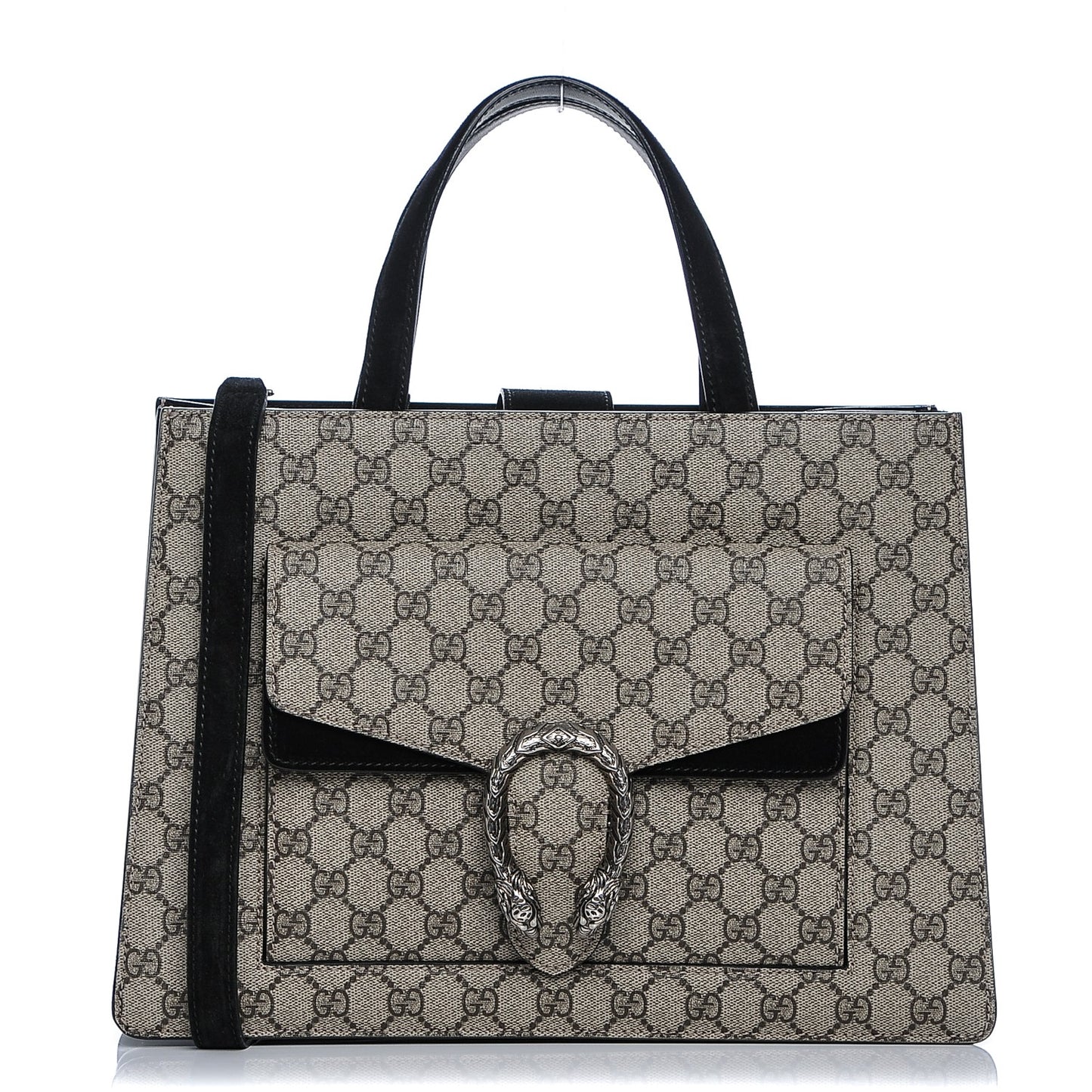 GG Supreme Monogram Dionysus Tote Beige Black