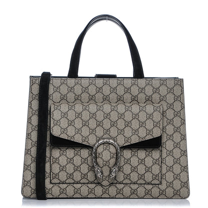Gucci GG Supreme Monogram Dionysus Tote Beige Black 1 of 6
