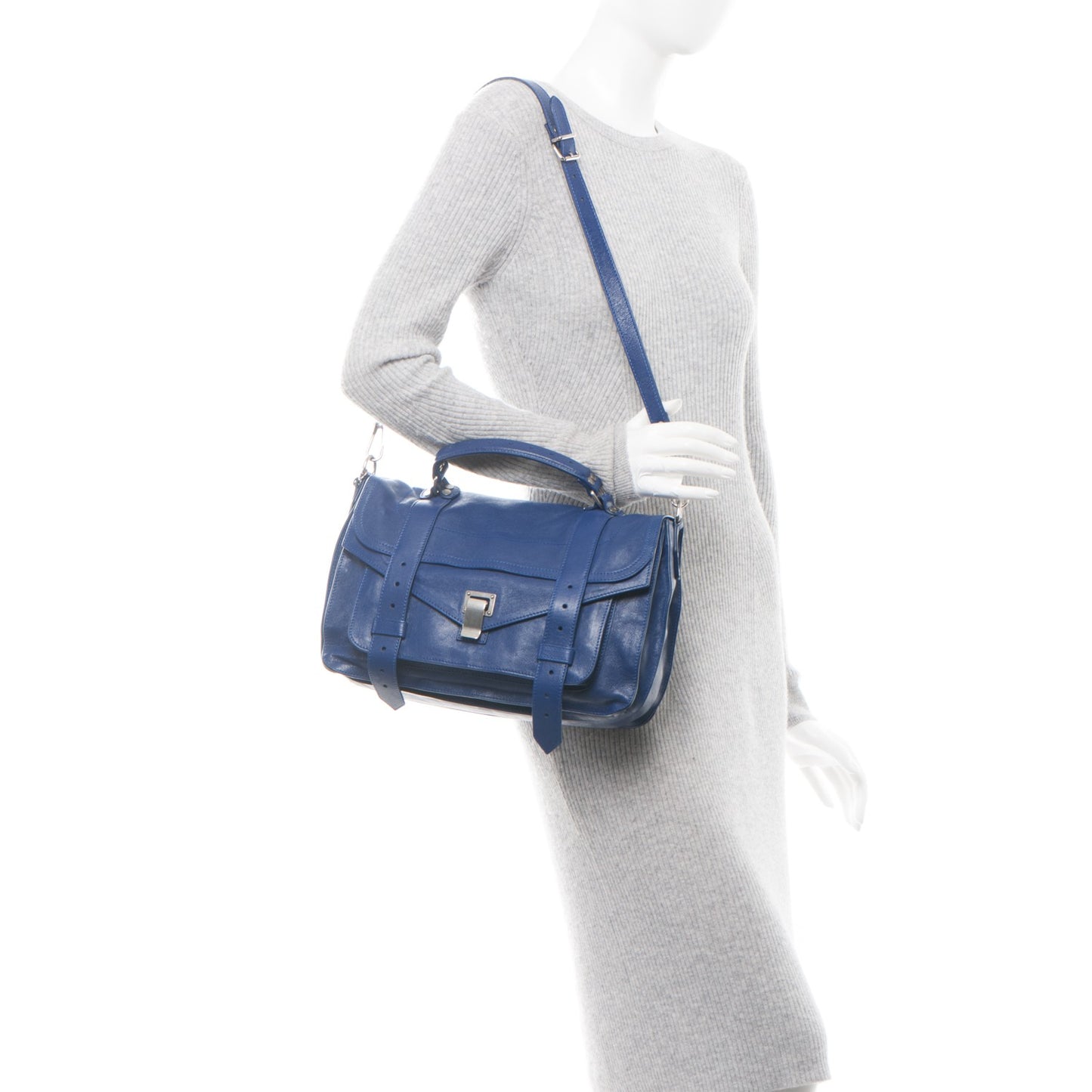 Lambskin Medium PS1 Satchel Cobalt