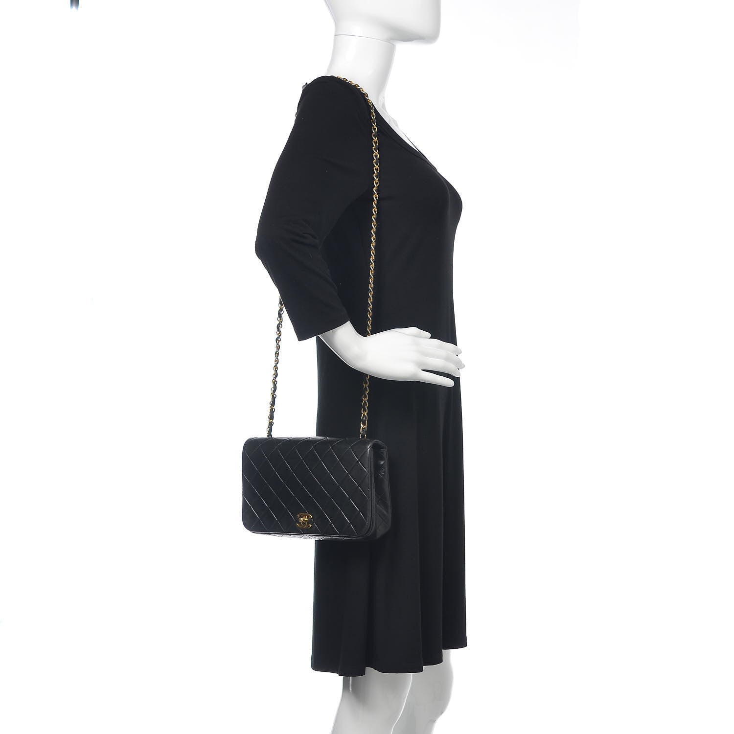 Chanel Lambskin Quilted Small Single Flap Black 2 of 21