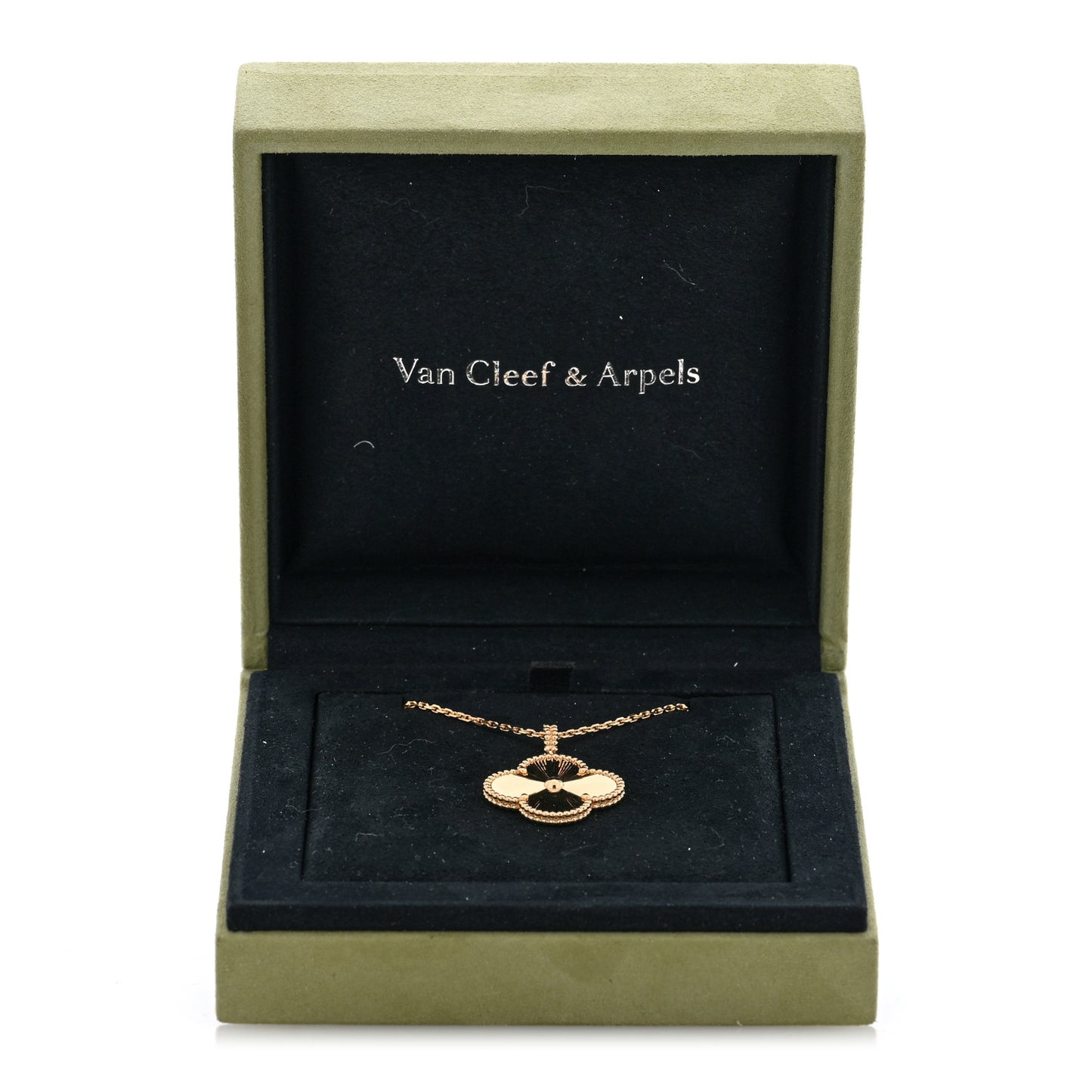 18K Yellow Gold Guilloche Magic Alhambra Long Necklace