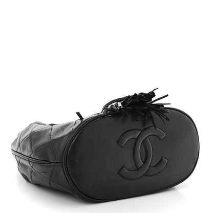 Chanel Lambskin CC Tassel Shoulder Bag Black 4 of 13