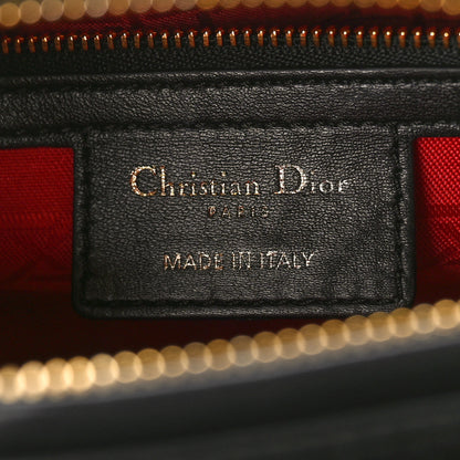 Christian Dior Lambskin Cannage Medium Lady Dior Black 6 of 9