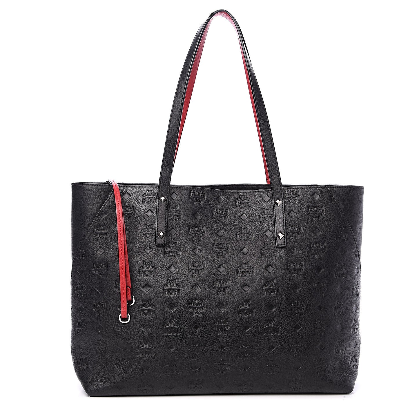 Calfskin Ottomar Monogram Medium Klara Shopper Tote Black