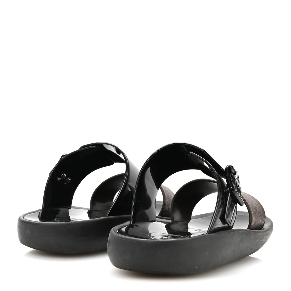 Louis Vuitton Monogram Sunbath Flat Mule Sandals 39 Black 5 of 7
