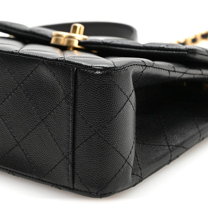Chanel Caviar Quilted 31 Rue Cambon Top Handle Flap Black 9 of 10