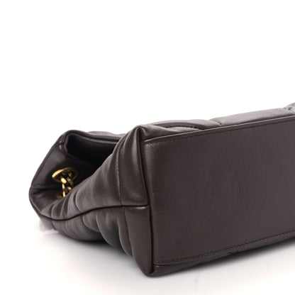 Saint Laurent Lambskin Quilted Small Loulou Puffer Monogram Chain Satchel Dark Ganache 7 of 8