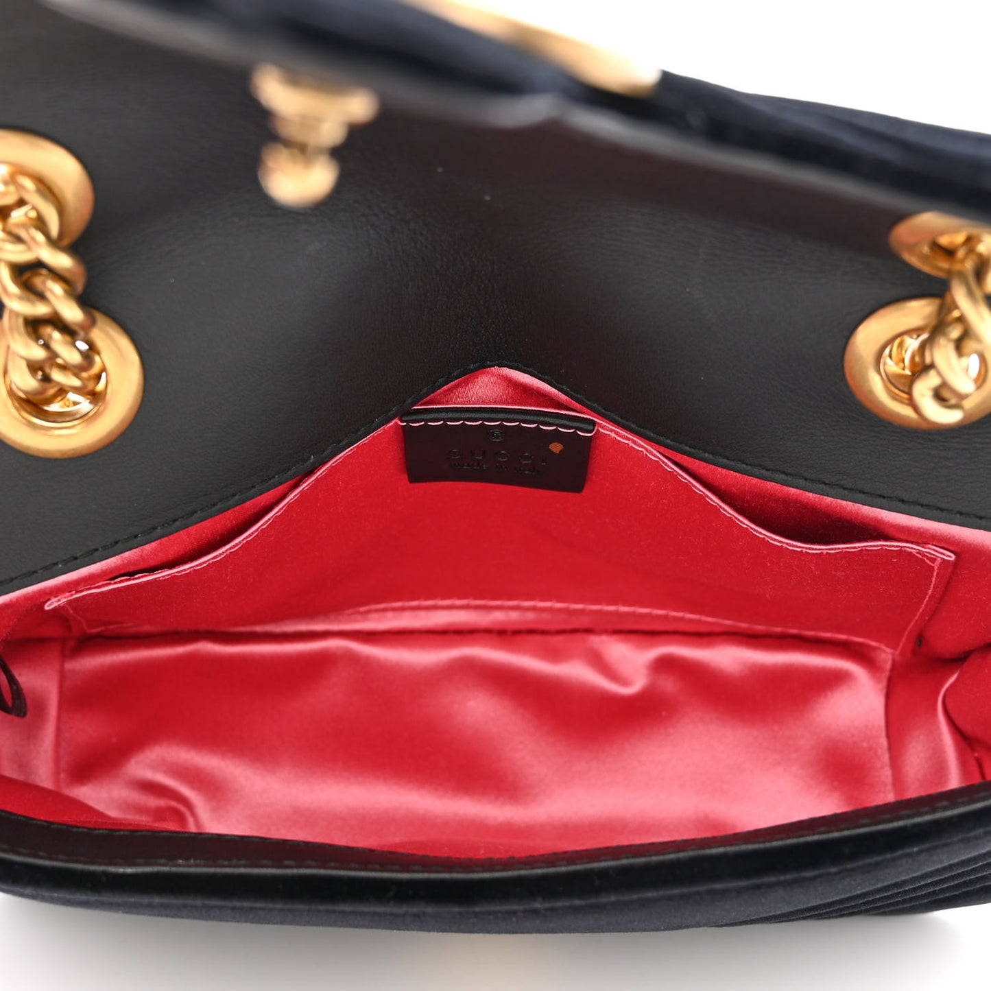 Velvet Matelasse Mini GG Marmont Shoulder Bag Black