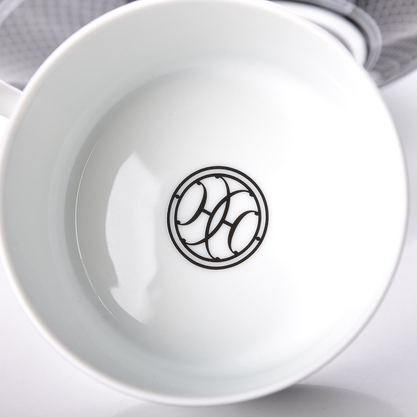 Porcelain H Deco Breakfast Cup And Saucer Set Of 2 Black