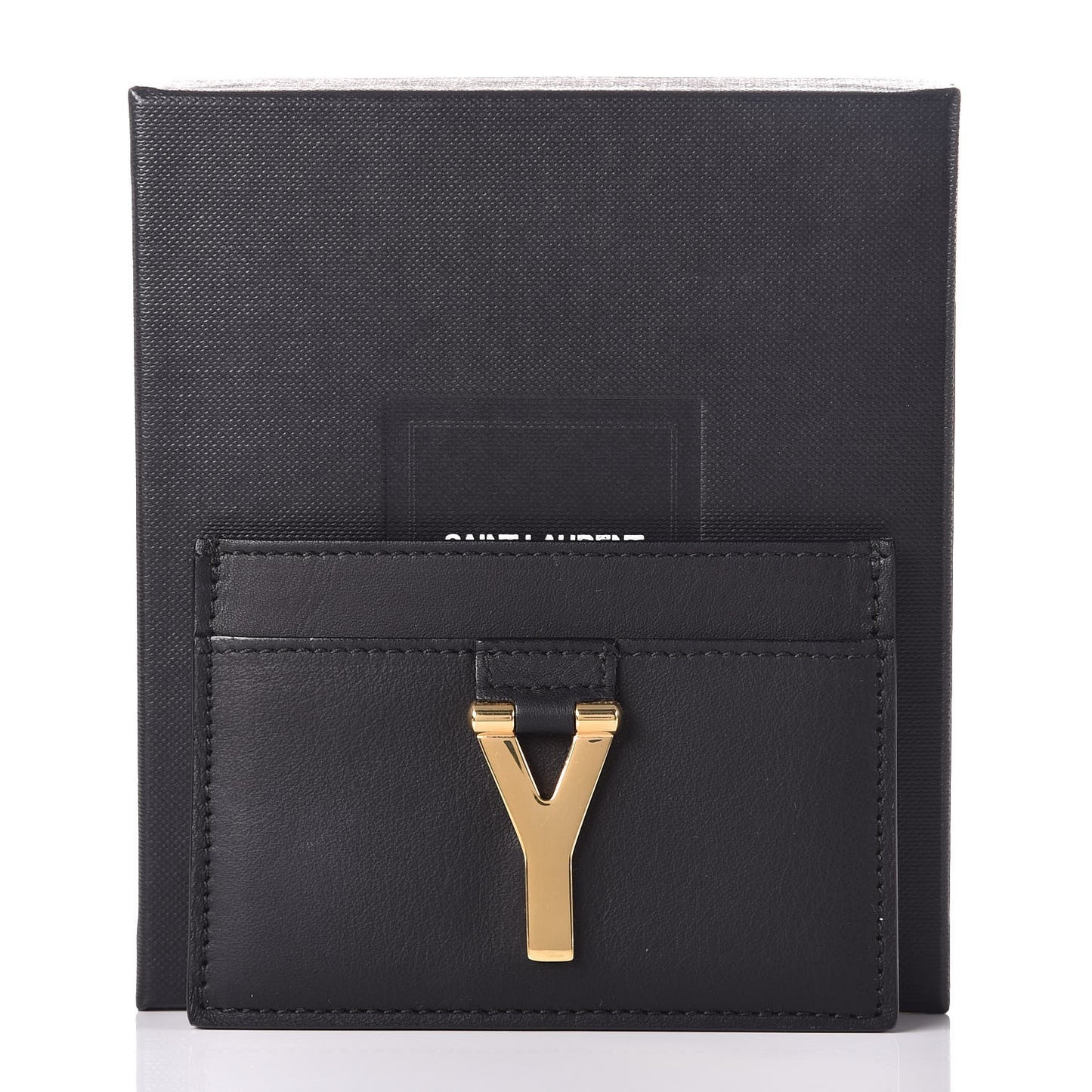 Calfskin Classic Y Card Case Black
