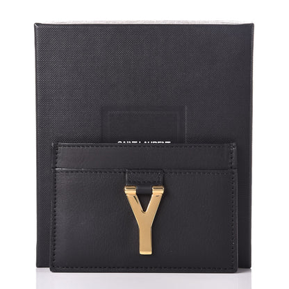 Saint Laurent Calfskin Classic Y Card Case Black 8 of 8