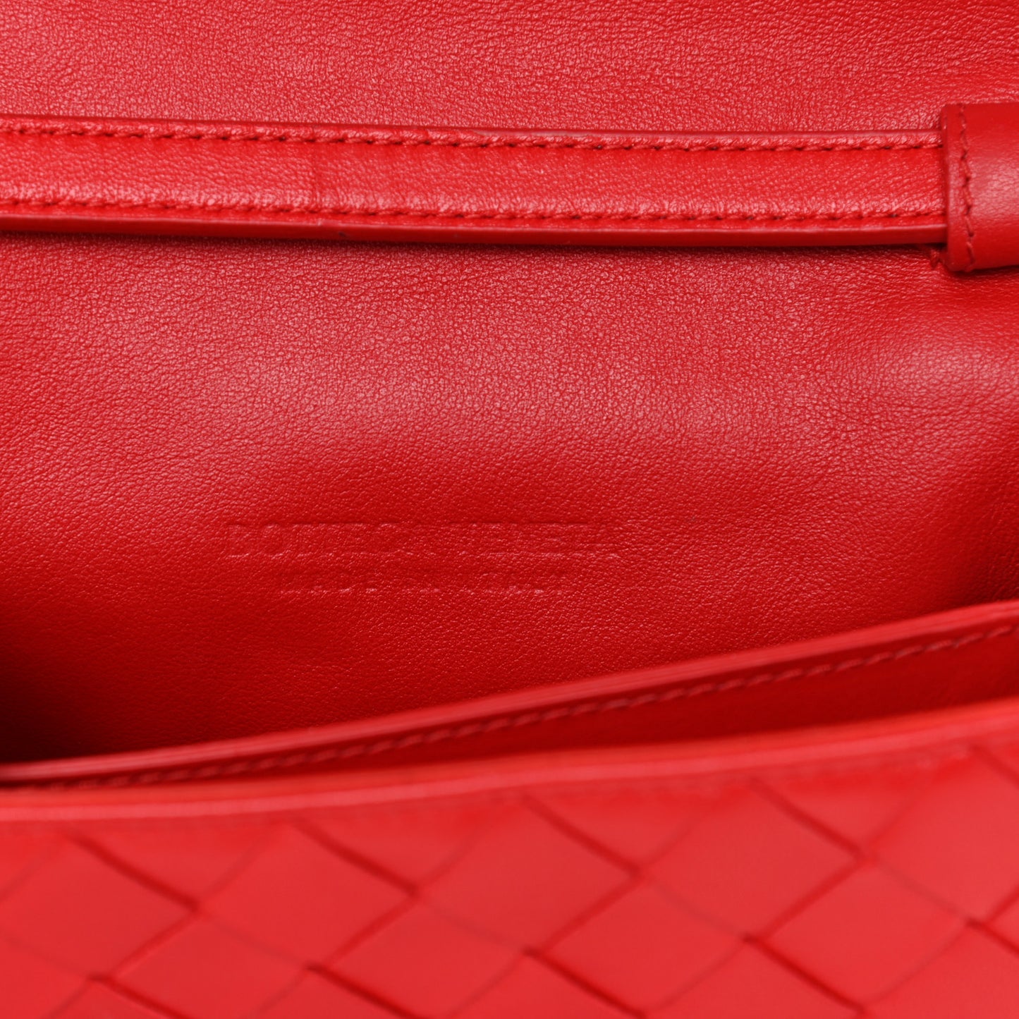 Nappa Intrecciato Mini Crossbody Red