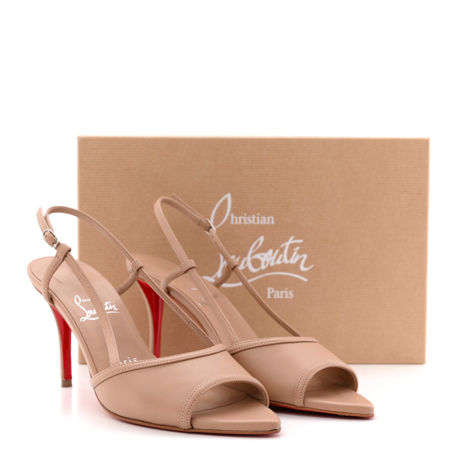 Christian Louboutin Nappa Miss Z 80 Sling Sandal 38 Blush 15 of 15