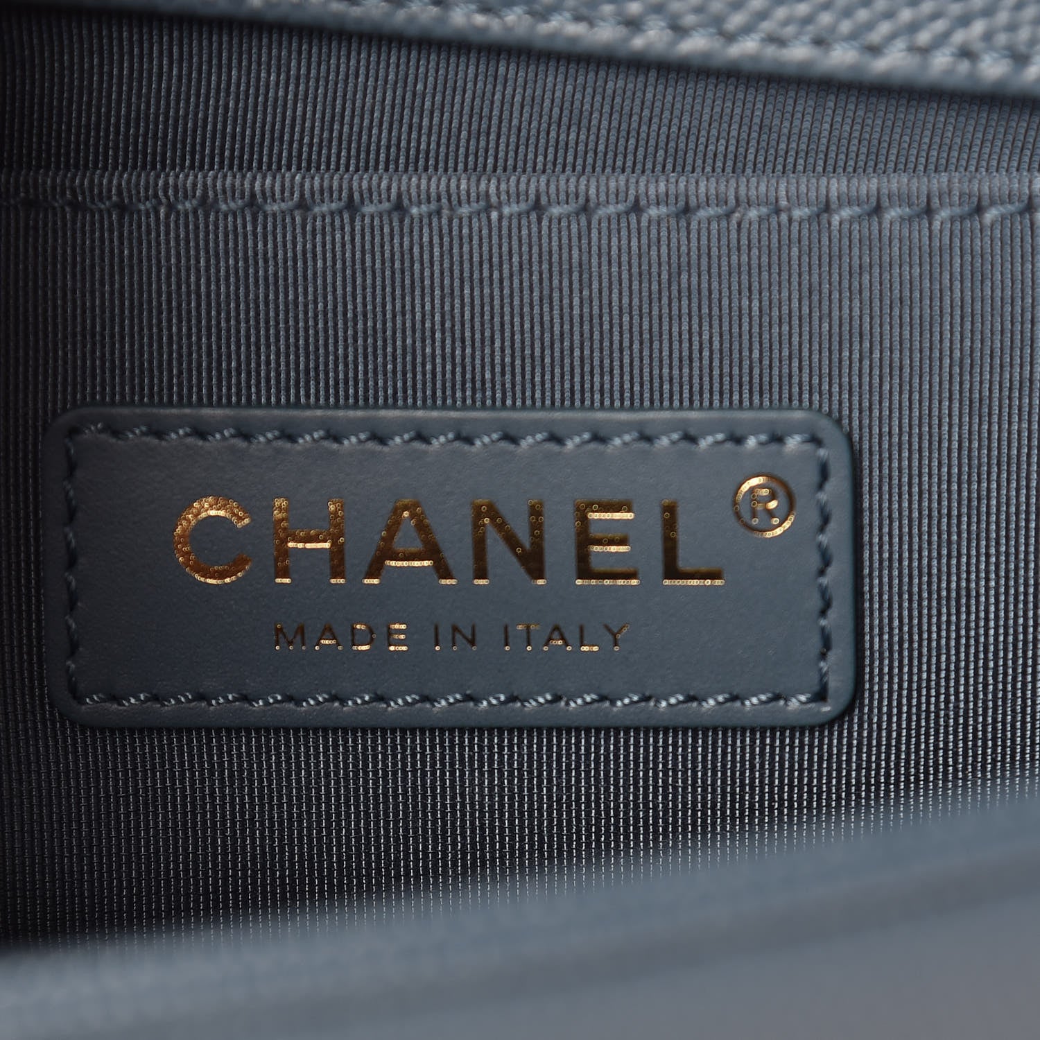 Chanel Caviar Chevron Quilted Small Boy Flap Blue 6 of 10