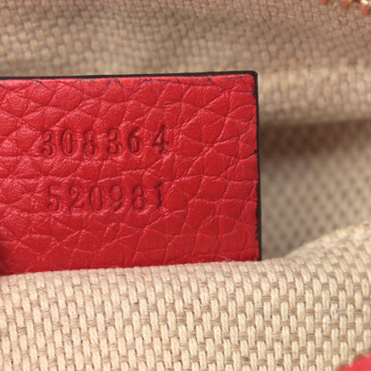 Gucci Pebbled Calfskin Small Soho Disco Bag Vibrant Red 7 of 14