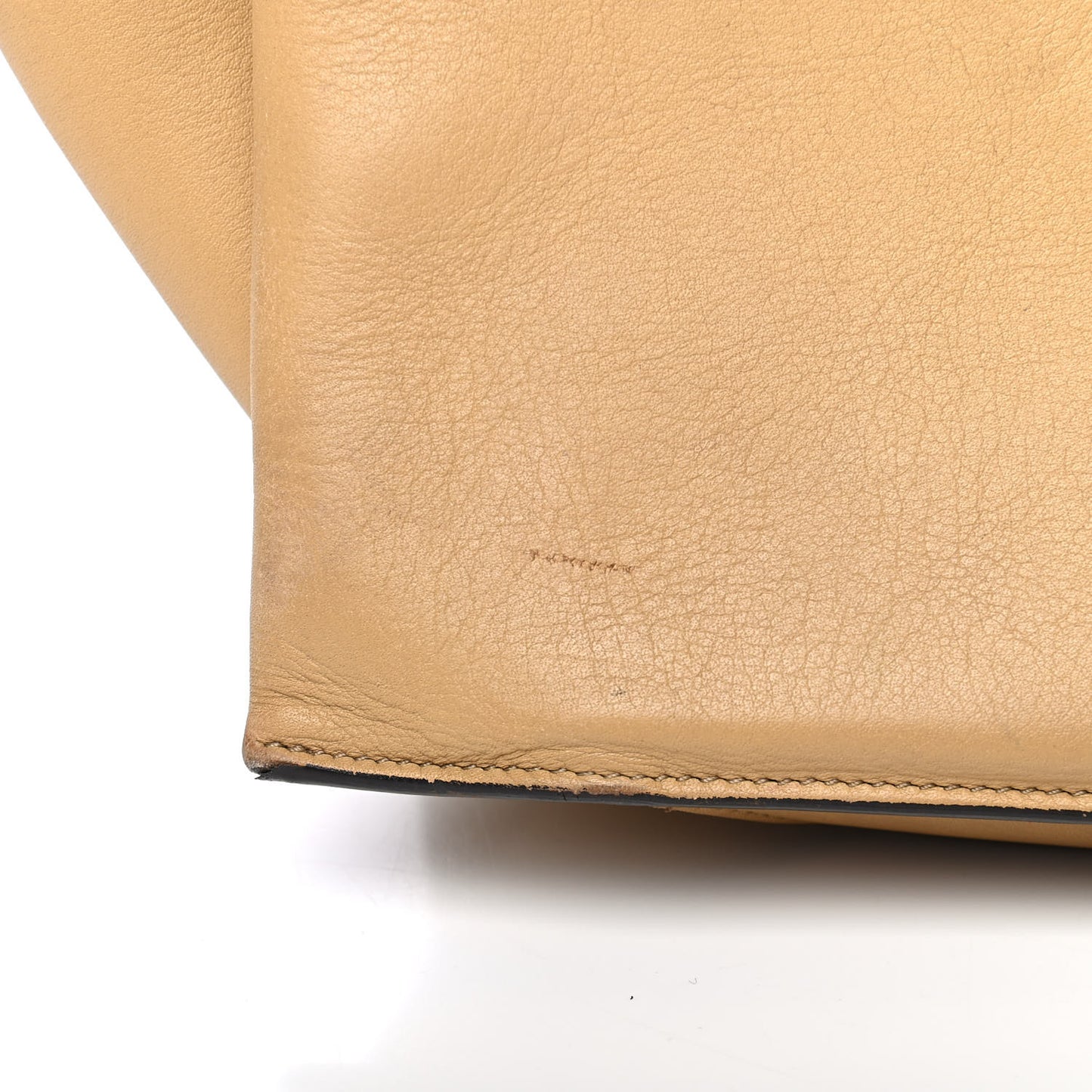 Supple Natural Calfskin Medium Tri-Fold Bag Sand