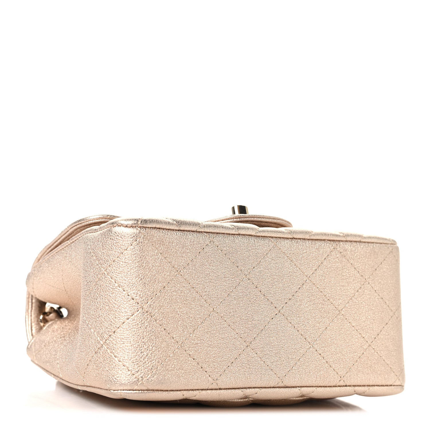Chanel Metallic Lambskin Quilted Mini Square Flap Gold 4 of 12