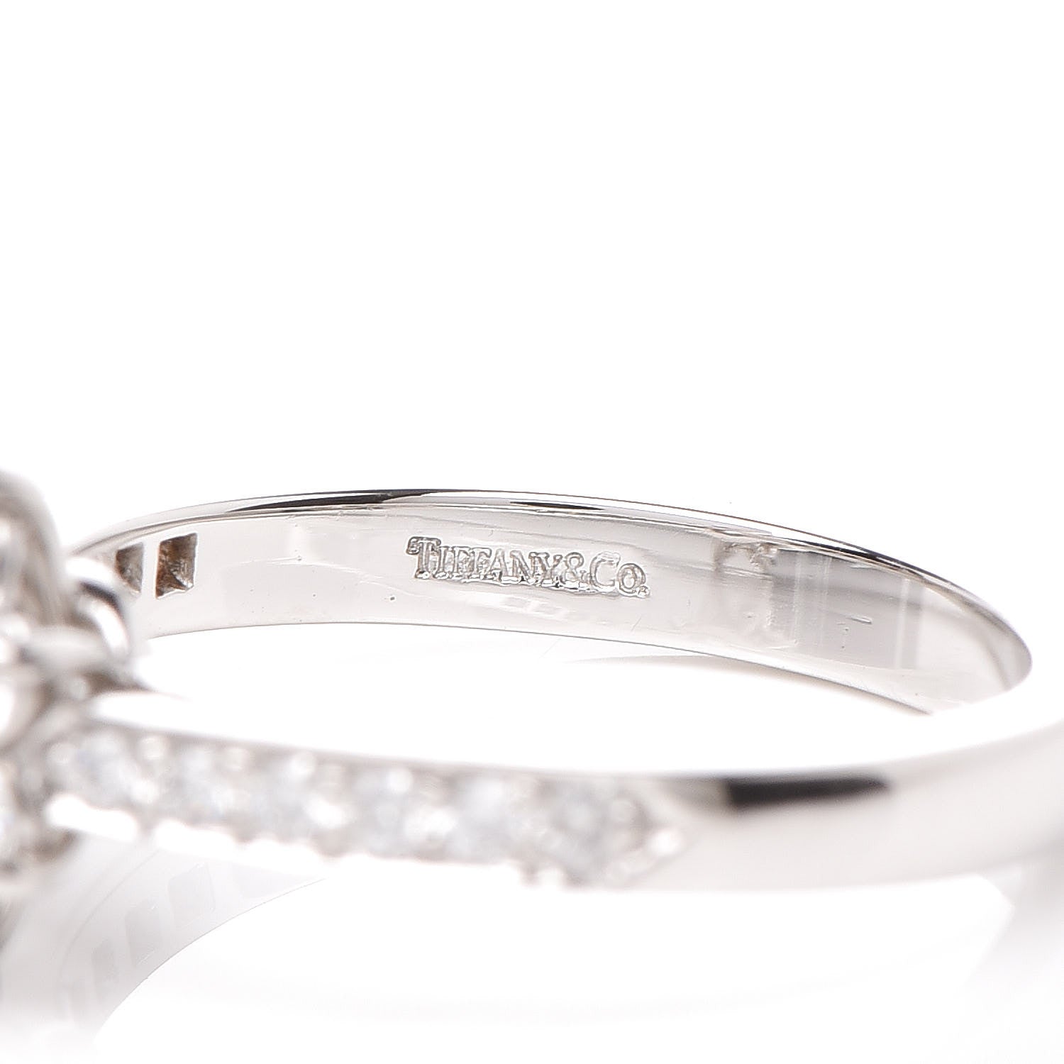 Tiffany Platinum Diamond Flora Ring 48 4.5 6 of 6