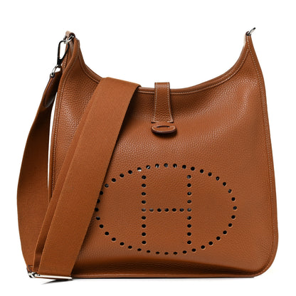 Hermes Taurillon Clemence Evelyne III GM Gold 1 of 10