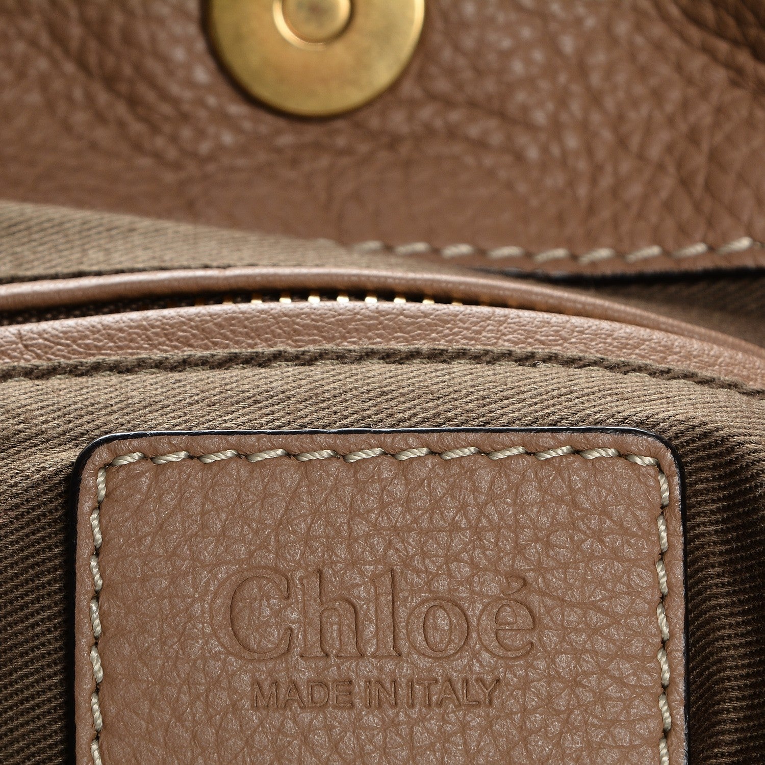 Chloe Calfskin Large New Marcie Tote Nut 6 of 8
