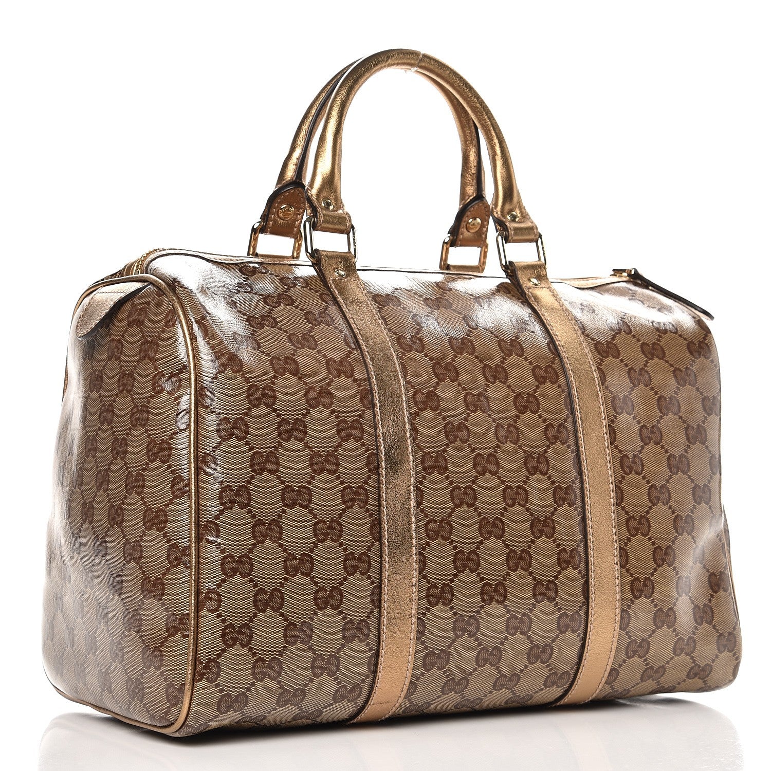 Gucci Crystal Monogram Medium Joy Boston Bronze 3 of 7