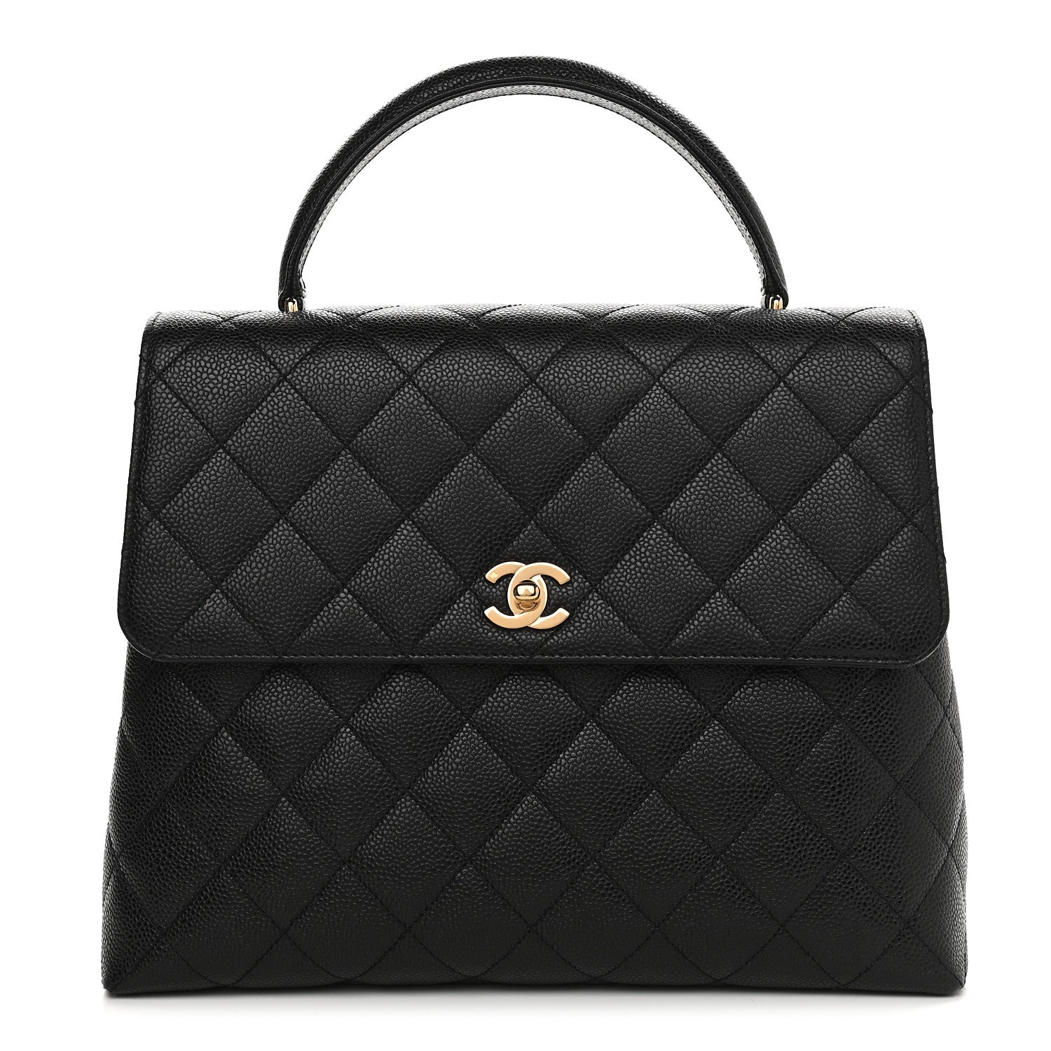 Chanel Caviar Quilted Jumbo Kelly Flap Black 1 of 10