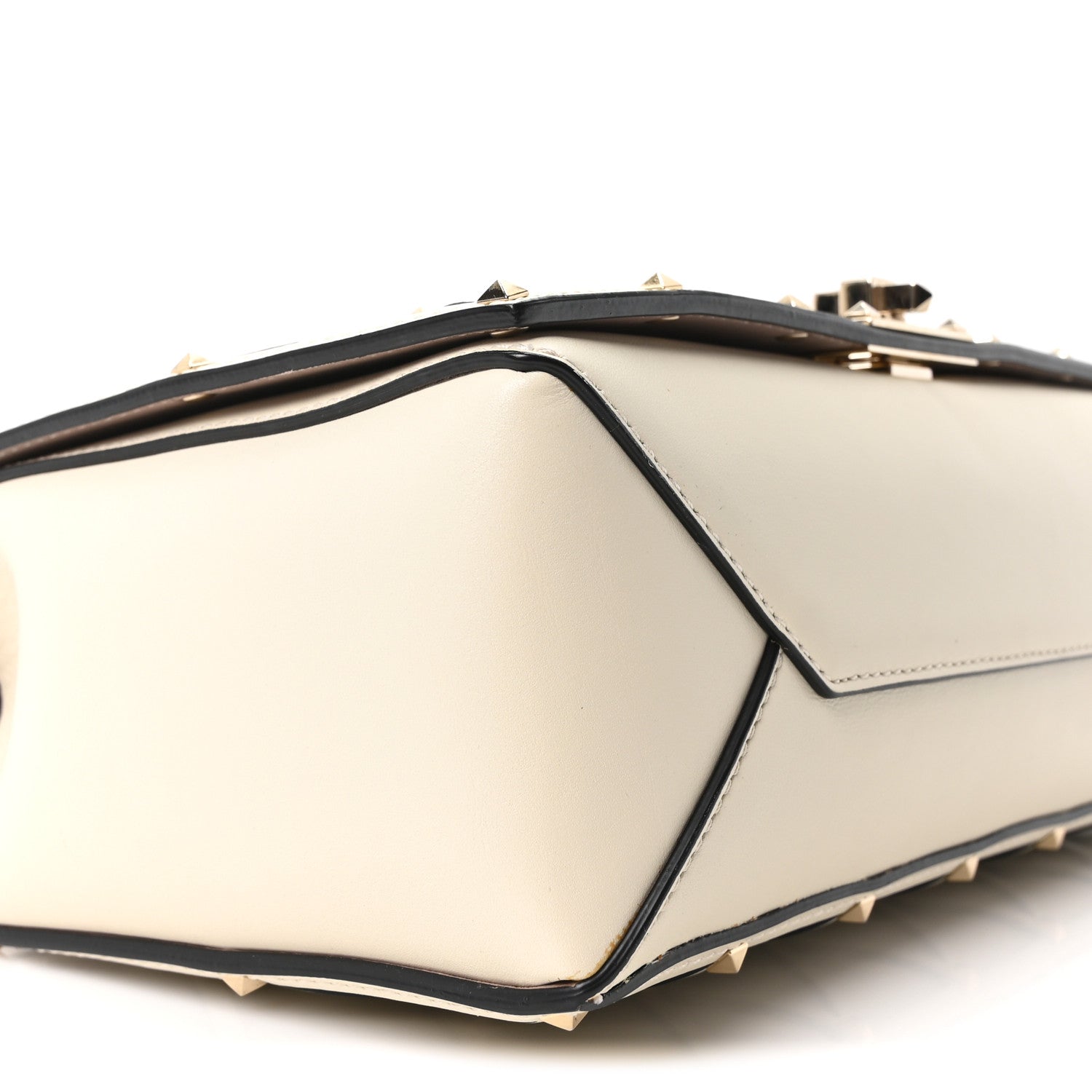 Valentino Garavani Smooth Calfskin Quilted Beehive Shoulder Bag Light Ivory 8 of 9