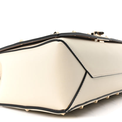 Valentino Garavani Smooth Calfskin Quilted Beehive Shoulder Bag Light Ivory 8 of 9