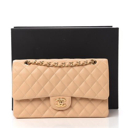 Chanel Caviar Quilted Medium Double Flap Beige Clair 12 of 12