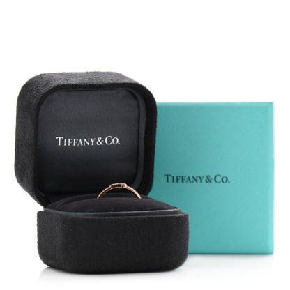 Tiffany 18K Rose Gold Diamond T Wire Pave Ring 56 7.75 6 of 6