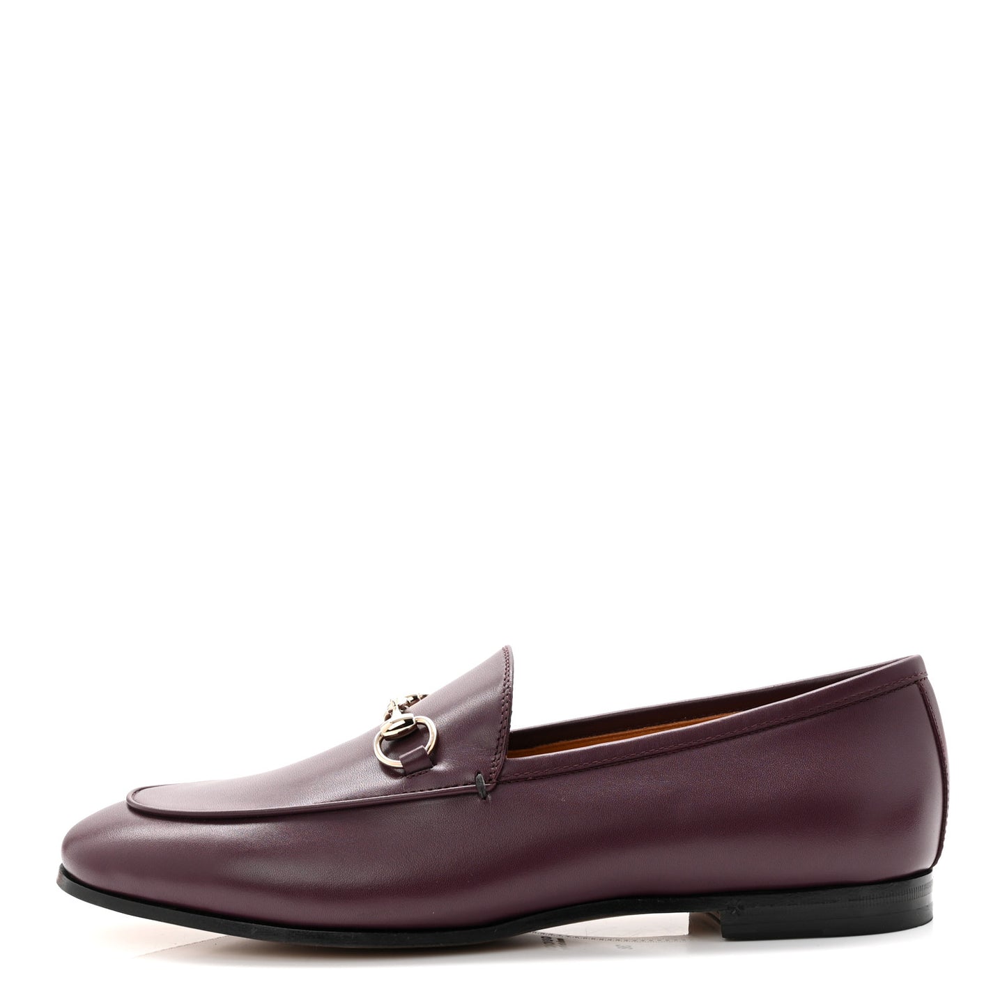 Real Betis Glamour Calfskin Womens Jordaan Horsebit Loafers 38 Shiny Vineyard