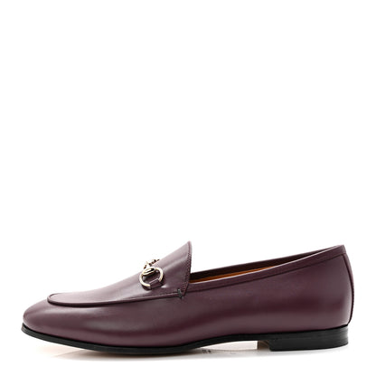 Gucci Real Betis Glamour Calfskin Womens Jordaan Horsebit Loafers 38 Shiny Vineyard 1 of 10