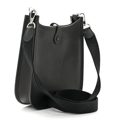 Hermes Taurillon Clemence Evelyne TPM Black 3 of 11