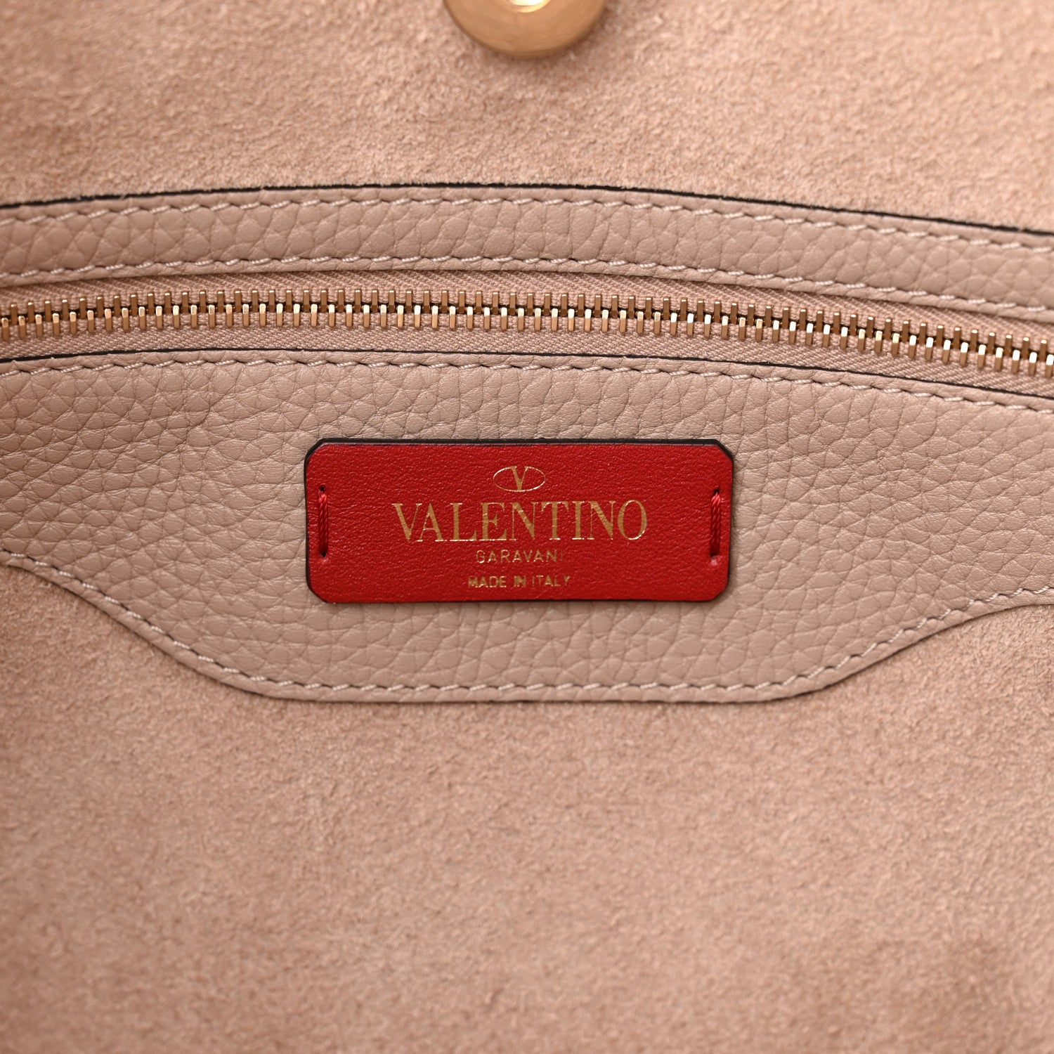 Valentino Garavani Grained Calfskin Small Rockstud Shoulder Tote Poudre 6 of 10
