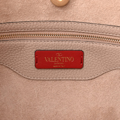 Valentino Garavani Grained Calfskin Small Rockstud Shoulder Tote Poudre 6 of 10