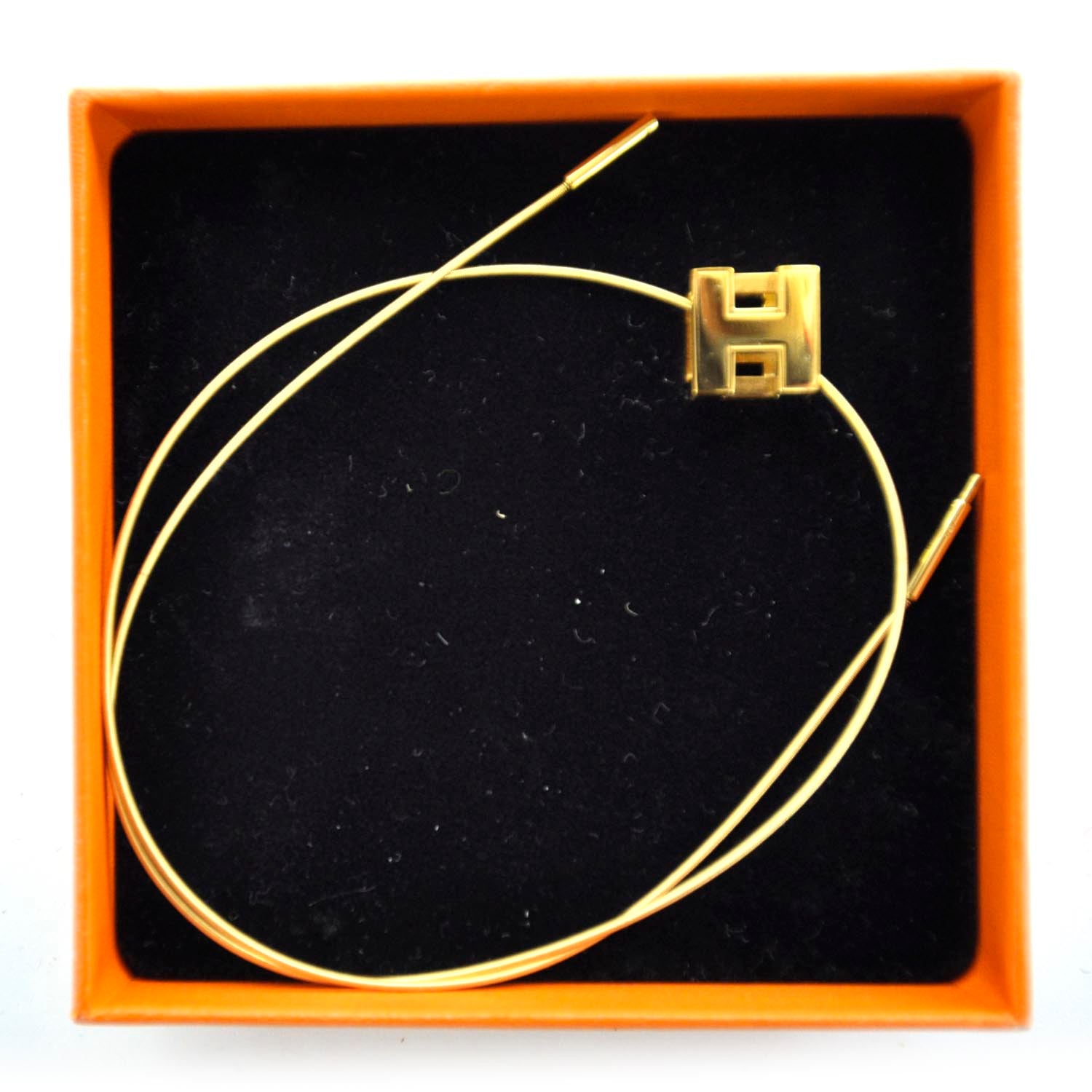 Hermes Cage d H Necklace Gold 3 of 5