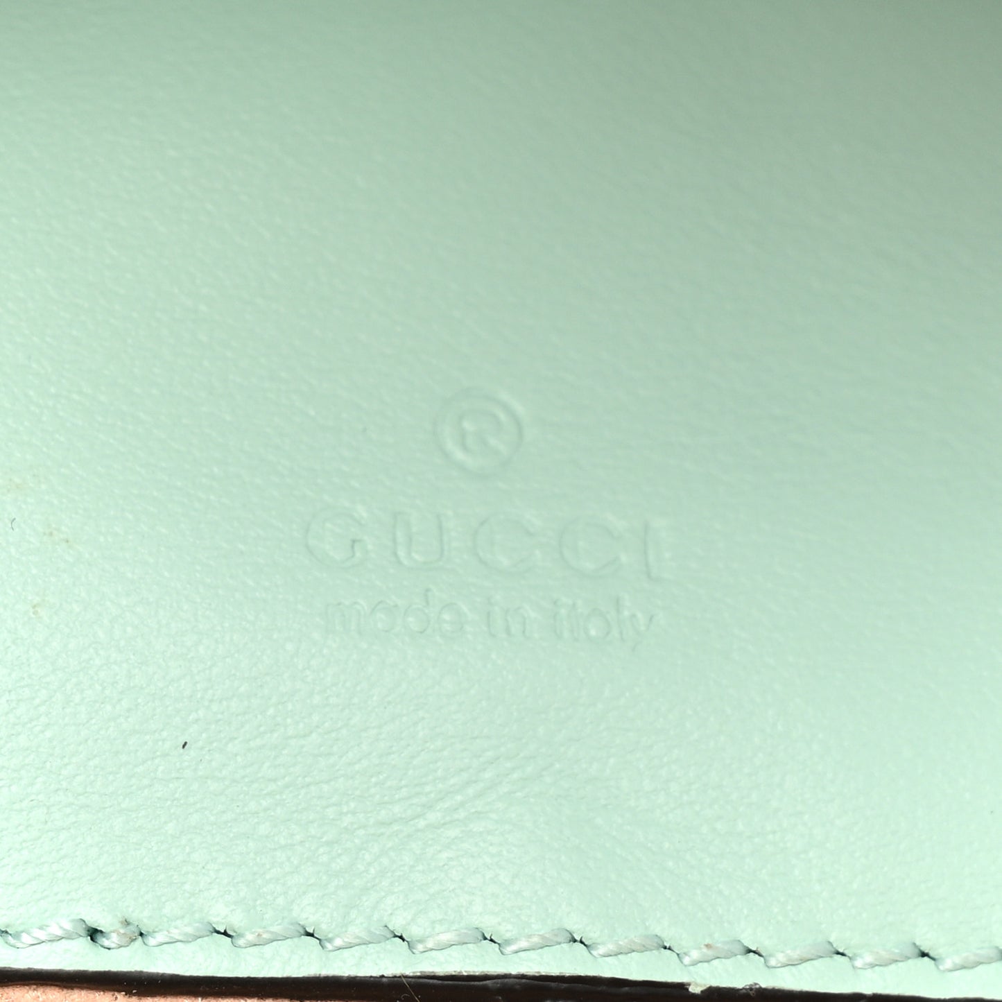 Calfskin Matelasse Mini GG Marmont Crossbody Bag Water Green