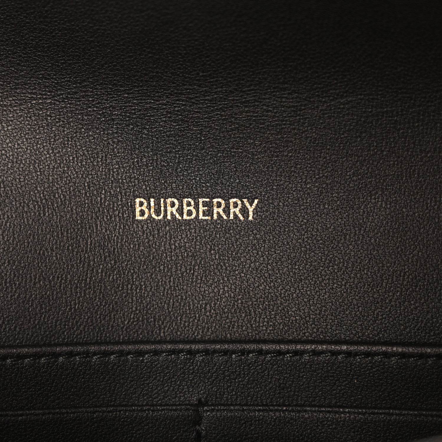 Burberry Check Chain Strap Wallet Black Calico 6 of 9